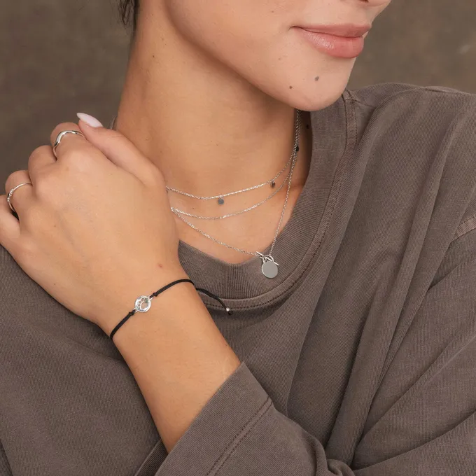 CHOKER Z BLASZKAMI; SREBRNY