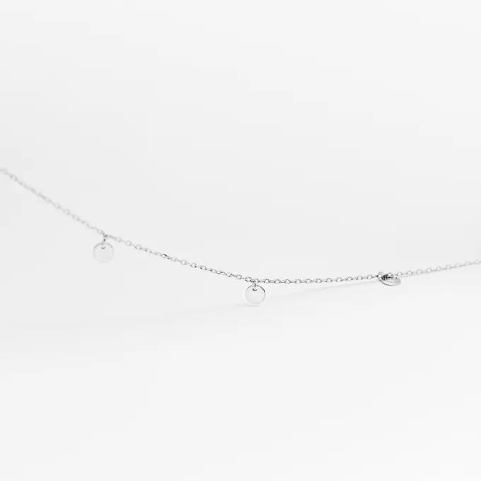 CHOKER Z BLASZKAMI; SREBRNY