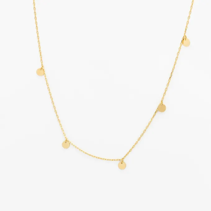 CHOKER Z BLASZKAMI; SREBRNY POZŁACANY