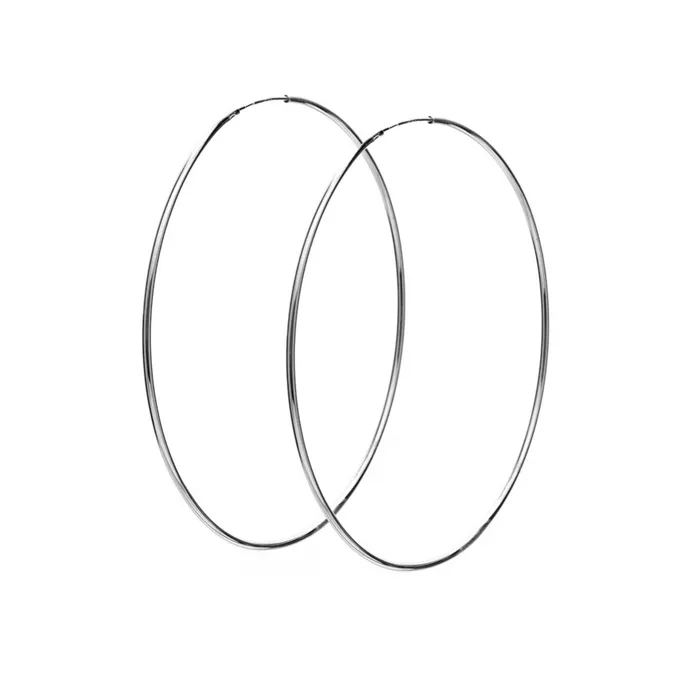 KOLCZYKI KOŁA 6 CM; SREBRNE