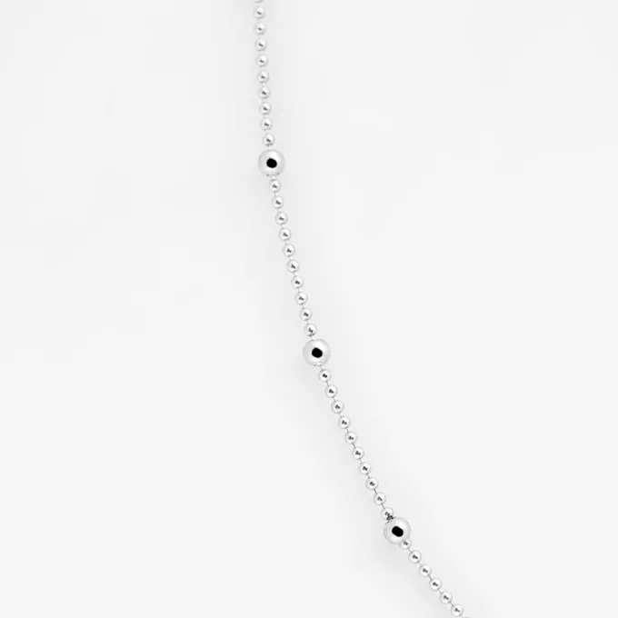 CHOKER Z KULECZKAMI; SREBRNY