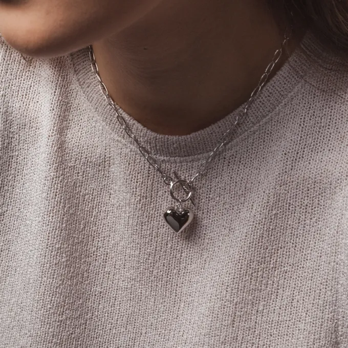 CHOKER Z SERCEM; RODOWANY