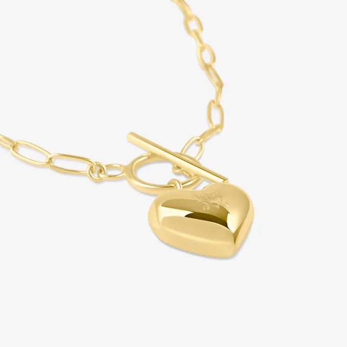 CHOKER SERCE; POZŁACANY