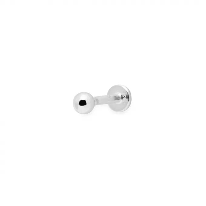 KOLCZYK Z KULECZKĄ 3 MM; SREBRNY