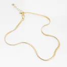 Choker żmijka 3,25 mm; srebrny pozłacany