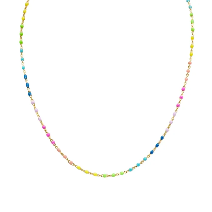 Choker z kuleczkami; srebrny pozłacany