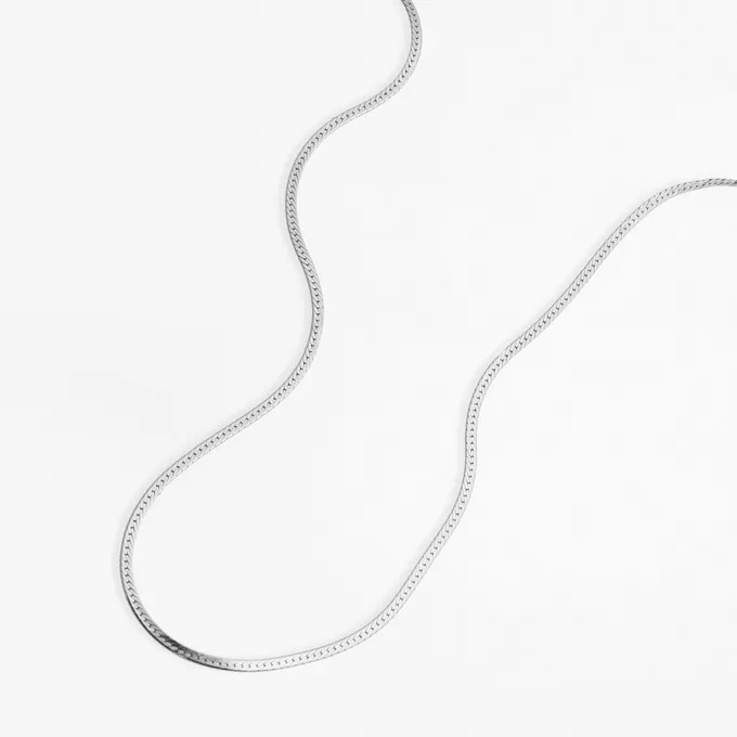 NASZYJNIK ŻMIJKA 1,8 MM; SREBRNY