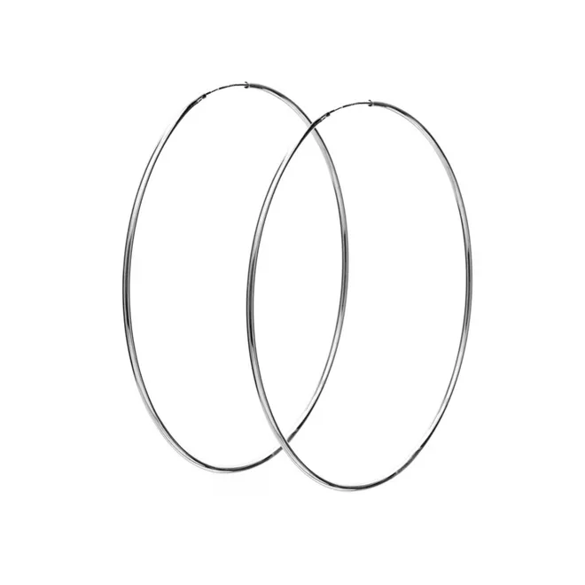 KOLCZYKI KOŁA 6 CM; SREBRNE