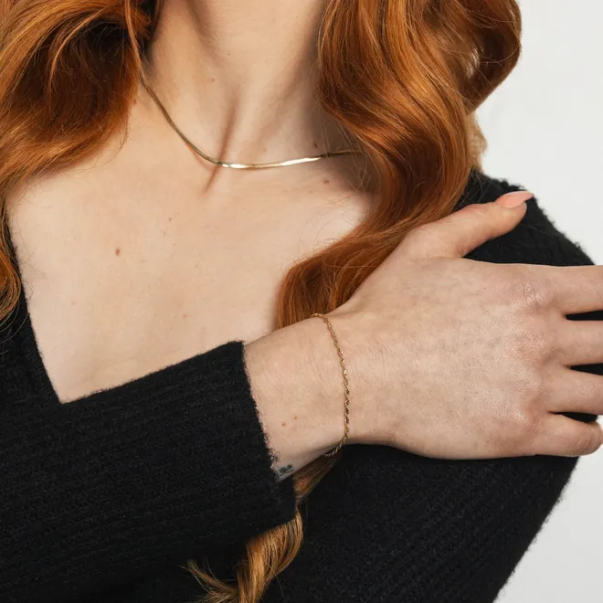Bransoletka singapur; złota