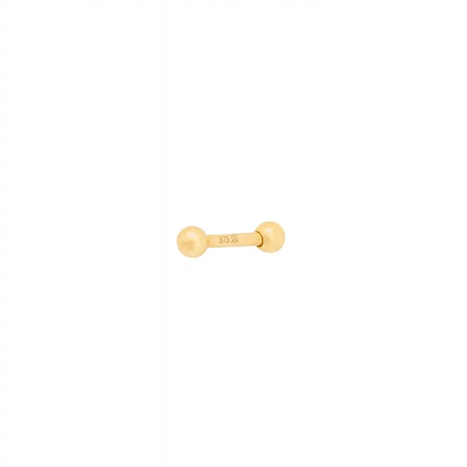 KOLCZYK Z KULECZKAMI 3 MM; ZŁOTY, DWUSTONNY