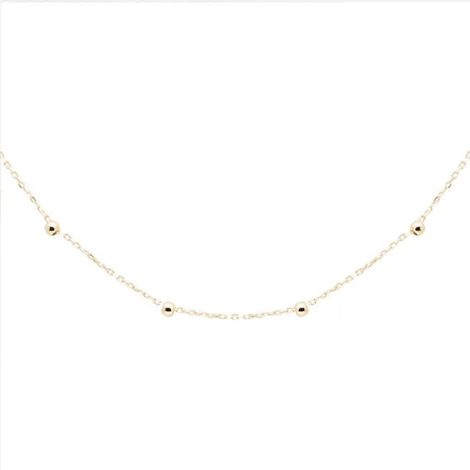 CHOKER Z KULECZKAMI; ZŁOTY