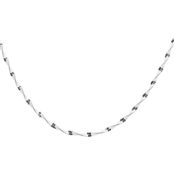 Choker singapur; srebrny