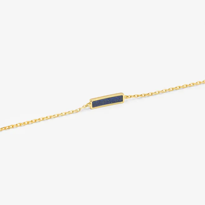 Zestaw z lapis lazuli; pozłacany