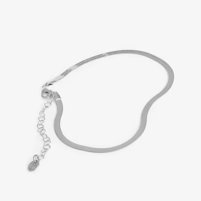 Bransoletka żmijka na nogę 3 mm; srebrna
