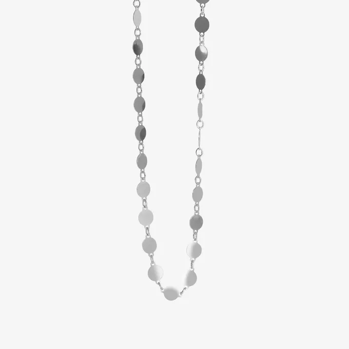 Choker z blaszek; srebrny