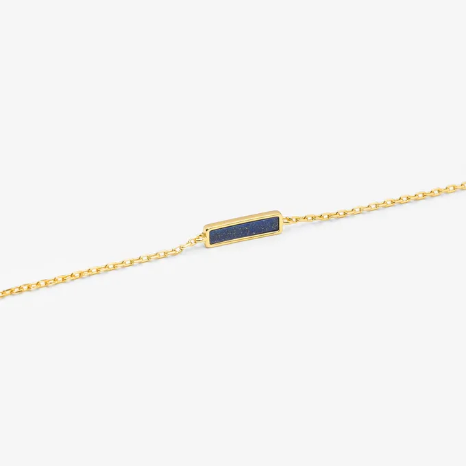 Zestaw z lapis lazuli; pozłacany
