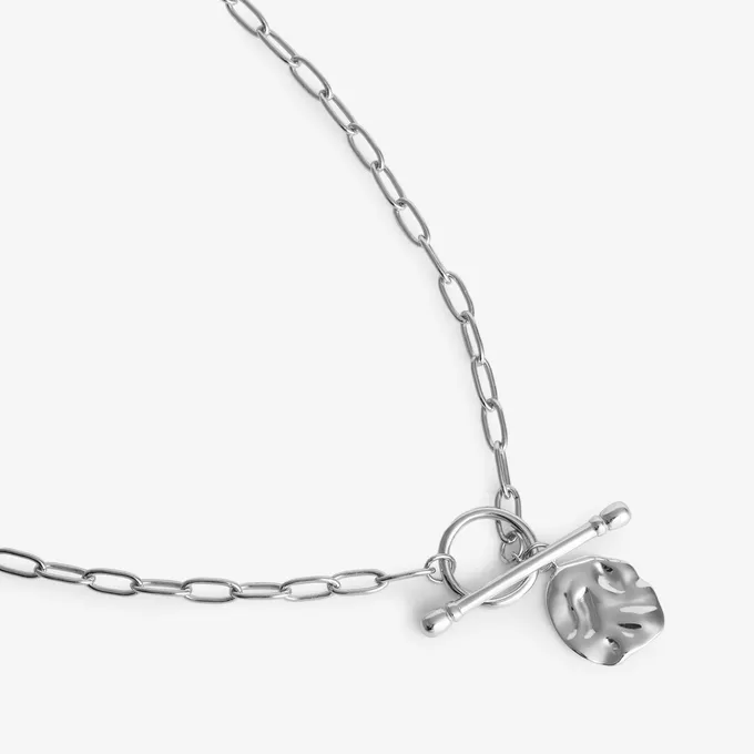 Choker z gniecioną blaszką; rodowany